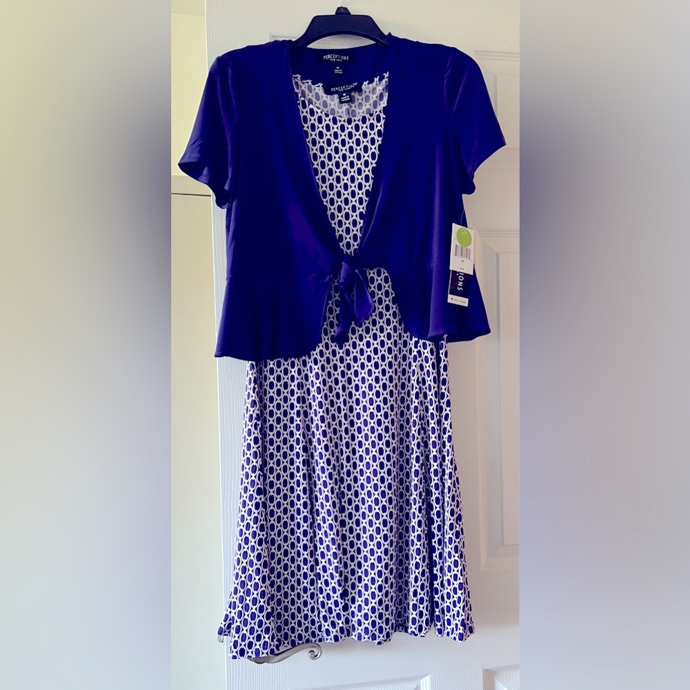 A bright and beautiful brand new jacket dress by Perceptions New York.